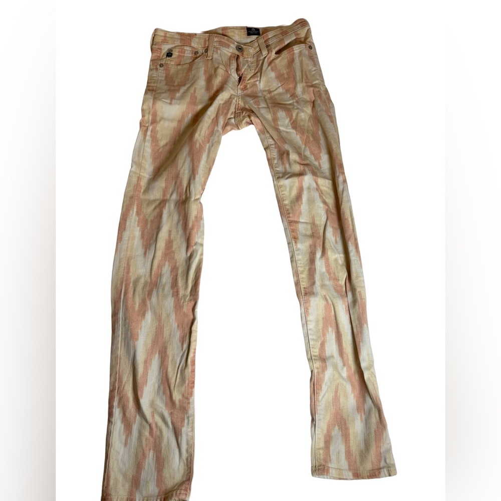 AG Adriano Goldschmied Women's Bootcut Jeans in Cream and Tan
